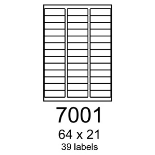 etikety RAYFILM 64x21 biele s odnímateľným lepidlom R01027001A (100 list./A4)