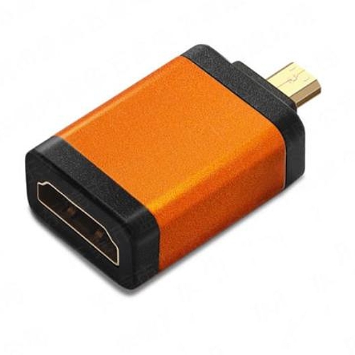 Redukcia HDMI Typ A samice - micro HDMI Typ D samec oranžová