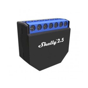 Shelly 2.5 - spínací/žalúziový modul s meraním spotreby 2x 10A (WiFi)
