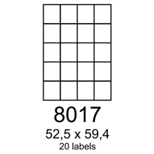 etikety RAYFILM 52,5x59,4 univerzálne biele R01008017F (1.000 list./A4)
