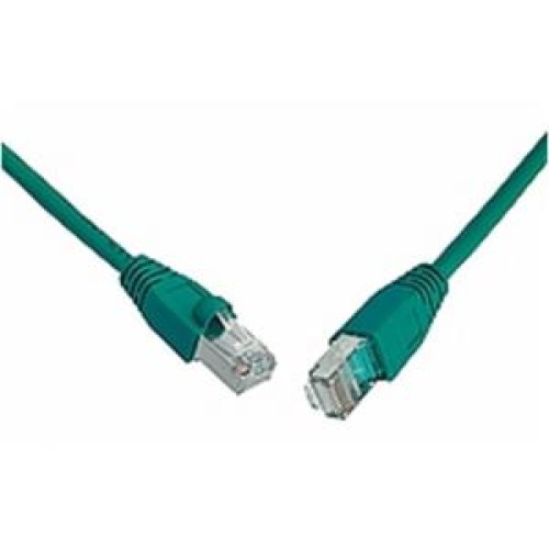 Patch kábel Solarix SFTP cat 5e, 5m, snag-proof - zelený