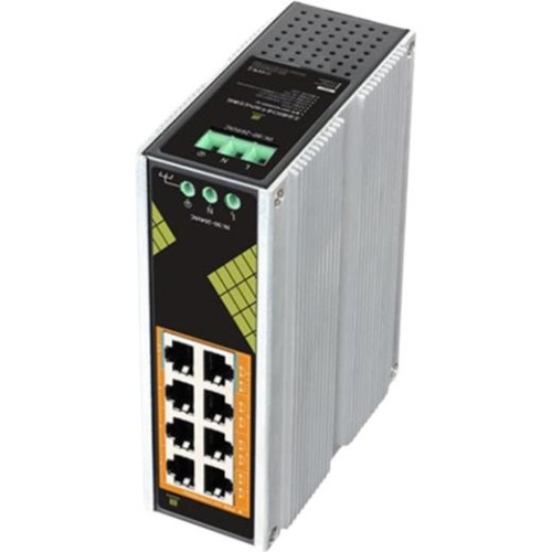 Switch Conexpro GNT-IG1008GP-AC priemyselný, na DIN lištu, 8x GLAN s PoE