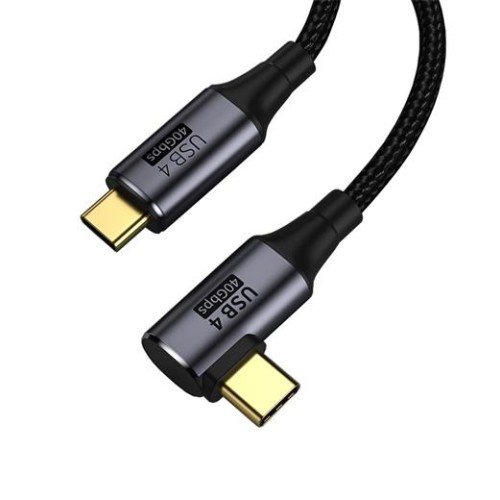 Kábel GEN 3x2 USB4™ 40Gbps 8K@60Hz Thunderbolt 3 zahnutý, 0,3m