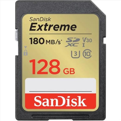 Pamäťová karta Sandisk Extreme 128GB SDXC 180 MB/s / 90 MB/s, UHS-I, Class 10, U3, V30