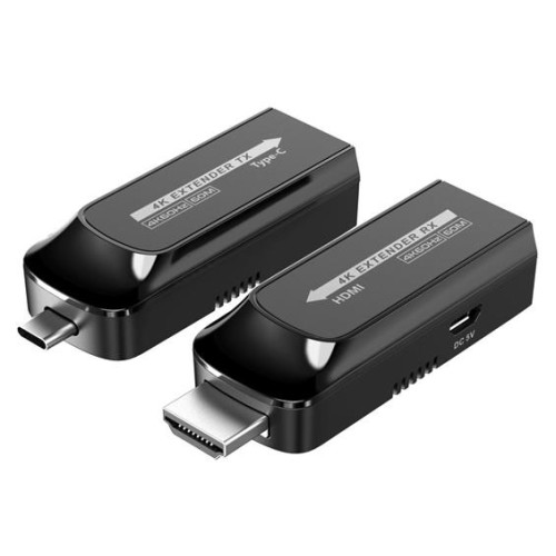 Extender USB-C na HDMI cez Cat5e/6/6a 4K@60Hz na 60m