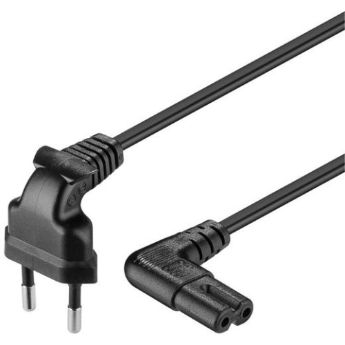 Kábel sieťový 230V k magnetofónu so zahnutými konektormi 2m