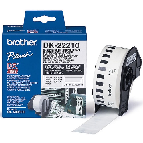 Páska Brother DK-22210 (papírová role 29mm x 30,48m)