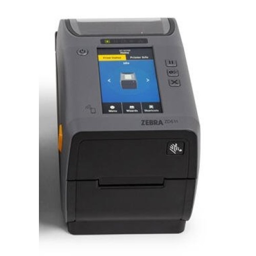Zebra TT Printer (74M) ZD611, Color Touch LCD; 203 dpi, USB, USB Host, Ethernet, BTLE5, EU and UK Cords, Swiss Font, EZP