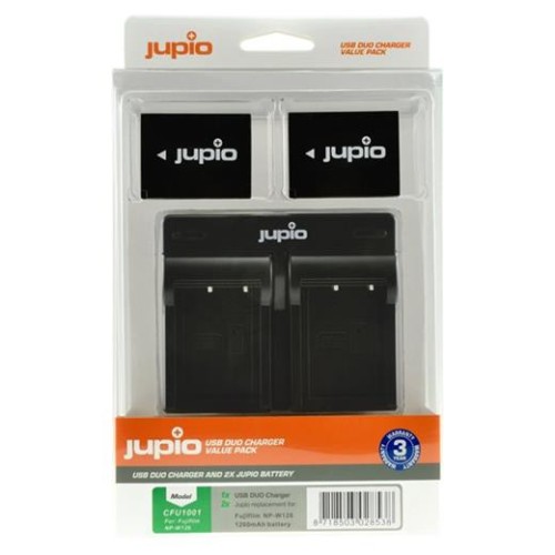 Set Jupio 2x NP-W126 - 1260 mAh + Dual charger pre Fujifilm