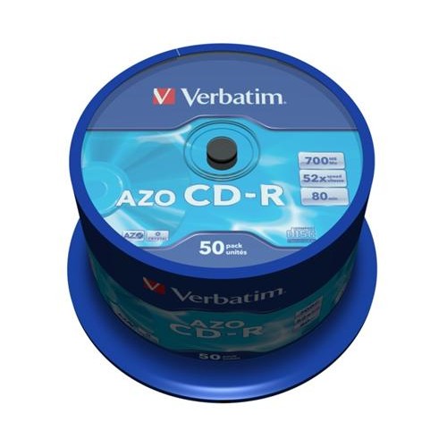 Médium Verbatim CD-R 700MB 80min 52x Crystal 50-cake