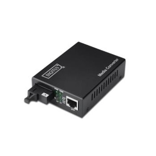 Digitus Media Converter, Singlemode, BiDi, WDM Gigabit Ethernet, Tx1310nm / Rx1550nm SC connector, Up to 20km