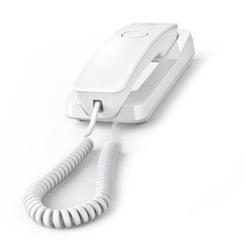 Gigaset-DESK200-WHITE  Šňůrový telefon na stůl a stěnu, který šetří místo - bílá