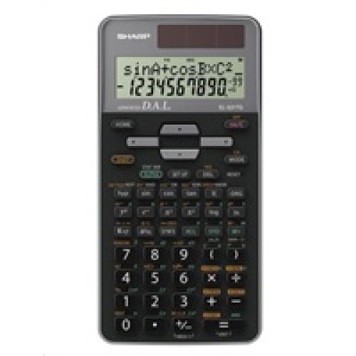 SHARP kalkulačka - EL531TGGY - šedá - box - Solární + baterie