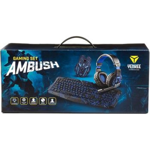 YENKEE AMBUSH GAMING SET myš + klávesnice + sluchátka CZ layout