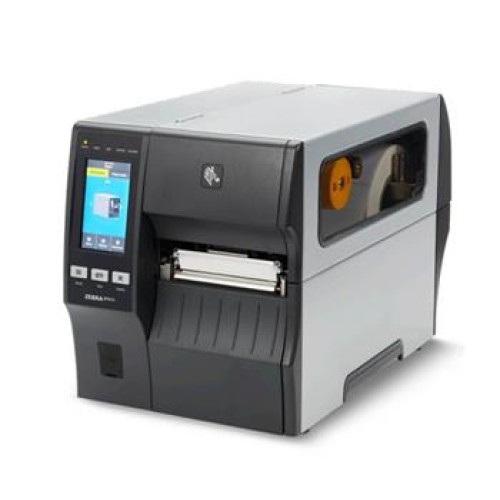 TT Printer ZT411; 4", 300 dpi, Euro and UK cord, Serial, USB, 10/100 Ethernet, BT 4.1/MFi, USB Host, On-metal, RFID UHF