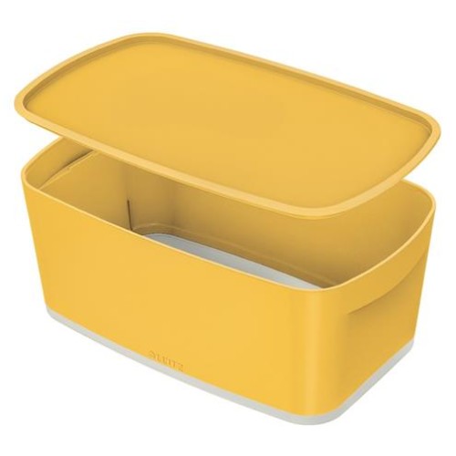 LEITZ Úložný box s víkem  MyBox Cosy, velikost S, teplá žlutá