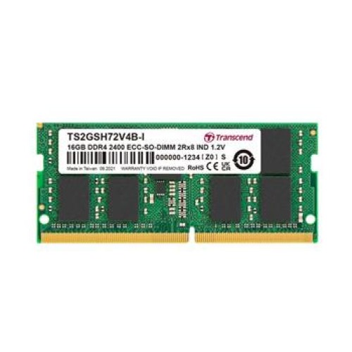 Transcend paměť 16GB Industrial ECC SODIMM DDR4 2400 2Rx8 1Gx8 CL17 1.2V