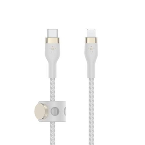 Belkin USB-C kabel s lightning konektorem, 2m, bílý - odolný PRO Flex
