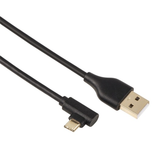 Hama kábel USB-C 2.0 A vidlica - typ C vidlica kolmá, 1 m