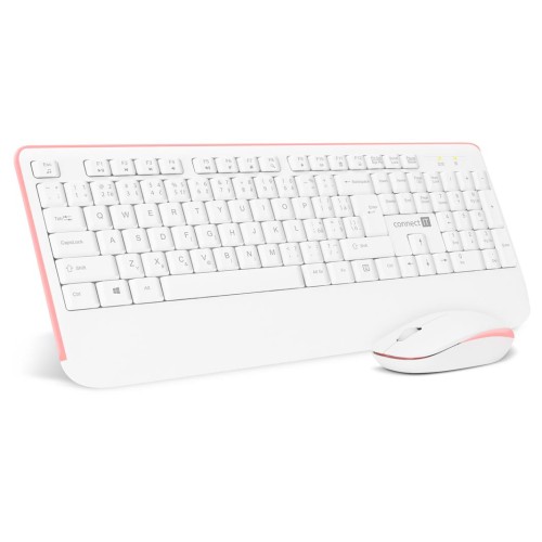 Set klávesnica + myš Connect IT Combo bezdrôtová bielo-ružová (+1x AAA +1x AA batéria zadarmo), CZ + SK layout