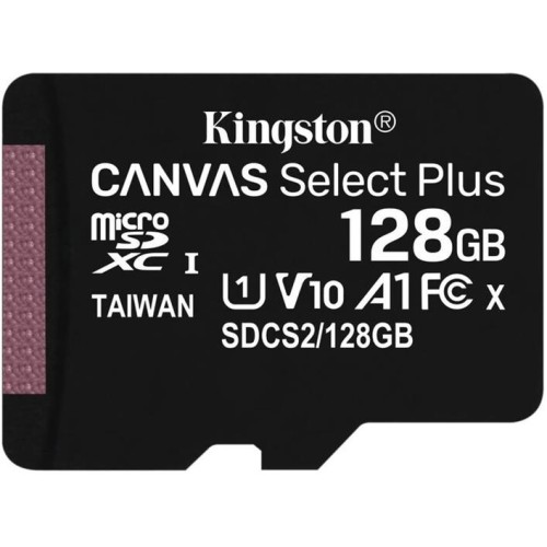 Pamäťová karta Kingston Canvas Select Plus  A1 128GB microSDXC, Class 10, 100R/85R bez adaptéru