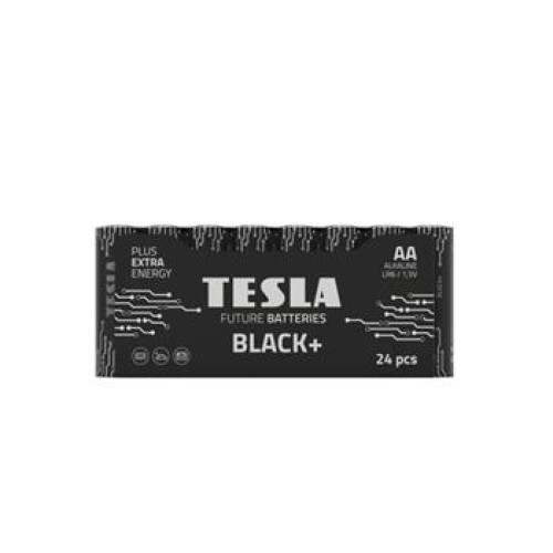 Tesla AA BLACK+ alkalická, 24 ks fólie (LR06, tužková)