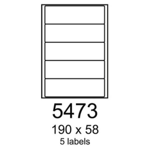 etikety RAYFILM 190x58 univerzálne biele R01005473A (100 list./A4)
