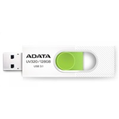 ADATA Flash Disk 64GB UV320, USB 3.1 Dash Drive, biela/zelená