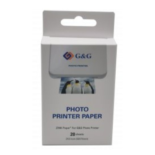 papier G&G pre Photo Printer ZINK® 5x7,6cm, 20ks