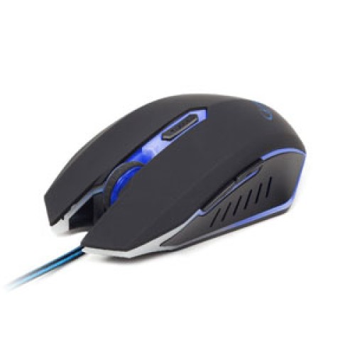 myš GEMBIRD optická herná, čierno-modrá, 2400 DPI, USB 2.0