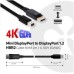 Kábel Club3D Mini DisplayPort na DisplayPort 1.2 4K60Hz UHD obojsmerný, (M/M), 2 m