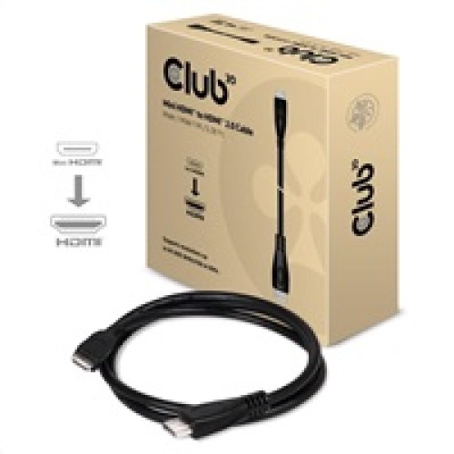 Kábel Club3D Mini HDMI na HDMI 2.0 4K60Hz UHD, (M/M), 1m