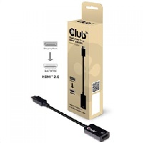 Club3D Active DisplayPort adaptér 1.4 na HDMI 2.0b, HDR, 19cm