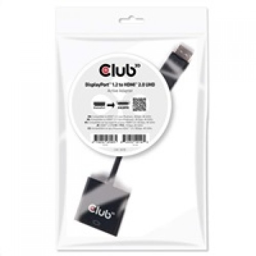 Club3D Active DisplayPort adaptér 1.2 na HDMI 2.0 4K60Hz UHD, 20 cm