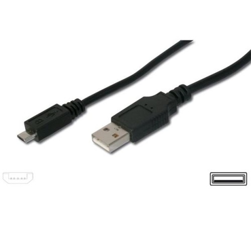 Kábel micro USB 2.0, A-B 0,75m  - navržený pro rychlé nabíjení