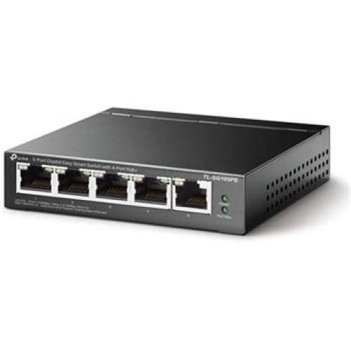 TP-Link TL-SG105PE5-Port Gigabit Easy Smart Switchwith 4-Port PoE+ budget 65W