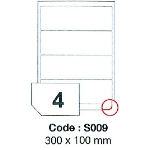 etikety RAYFILM 300x100 vysokolesklé biele laser SRA3 R0119S009A (100 list./SRA3)