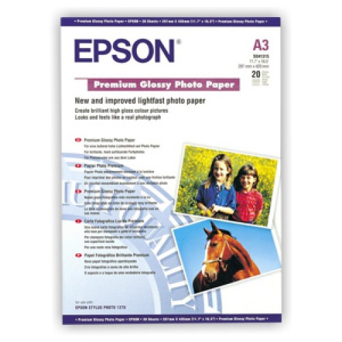 papier EPSON S041315 Premium Glossy Photo 255g/m2, A3, 20ks