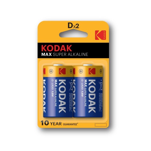 Kodak  MAX alkalická batéria, D, 2 ks, blister