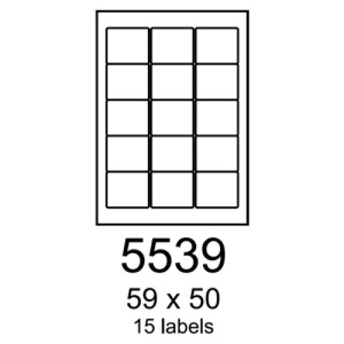 etikety RAYFILM 59x50 univerzálne biele R01005539F (1.000 list./A4)
