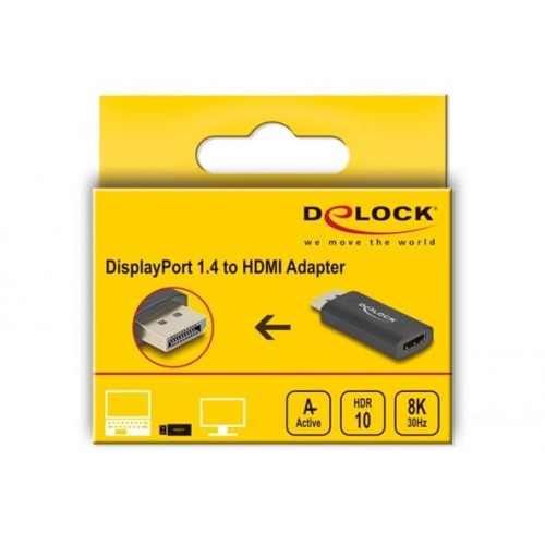Delock Adaptér z Active DisplayPort 1.4 na HDMI, 8K, s funkcí HDR