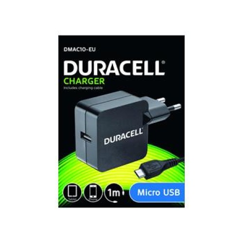 Duracell USB Nabíječka pro čtečky & telefony 2,4A včetně kabelu USB micro B černá 1m