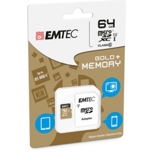 MicroSDXC 64GB Cl10 EliteGold EMTEC