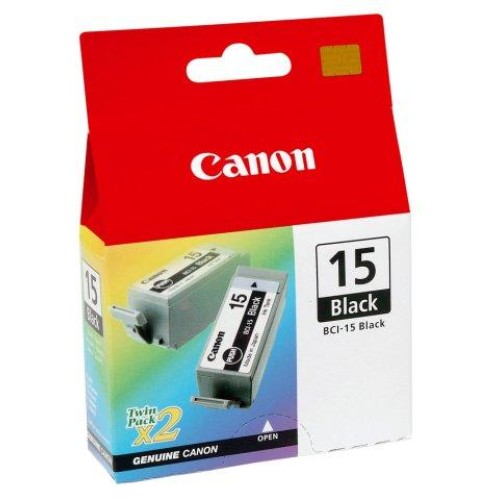 Atrament Canon Ink BCI-15BK černý, dvojbalení