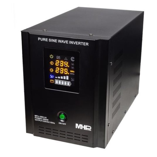 Napäťový menič MHPower MPU-2100-24 24V/230V, 2100W, funkcia UPS, čistý sínus