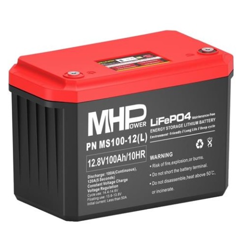Batéria MHPower MS100-12(L) LiFePO4, 12V/100Ah, LC4-M8