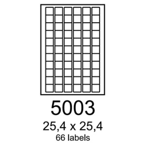 etikety RAYFILM 25,4x25,4 univerzálne biele R01005003A (100 list./A4)