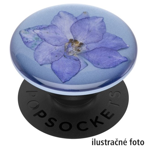 PopSockets PopGrip Gen.2, Pressed Flower Larkspur Purple, fialový kvietok zaliaty v živici
