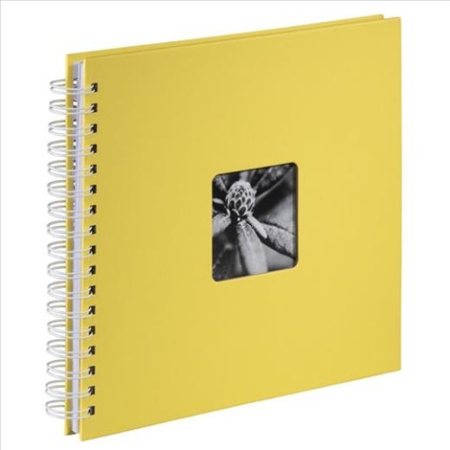 Fotoalbum Hama FINE ART špirálové, 28x24 cm, 50 strán, žltá, biele stránky, lepiaca