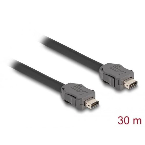 Delock ze zástrčkového konektoru Cable ix Industrial®( A-kódovaný) na zástrčkový konektor Cat.7, délky 30 m